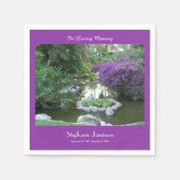 Celebration of Life Tropical Scene Purple Flowers