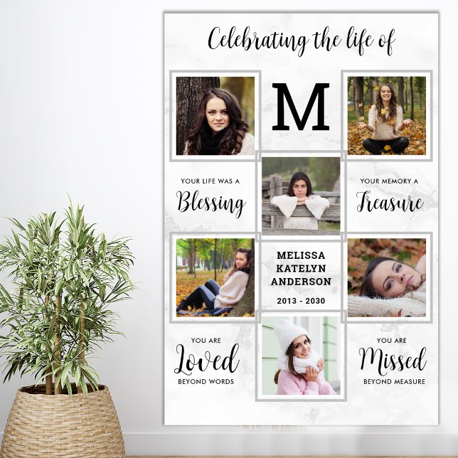 Celebration of Life Unique Photo Memorial Funeral  Poster (Creator Uploaded)