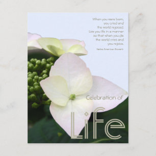 Celebration of life with Inspirational Quote 9 Invitation