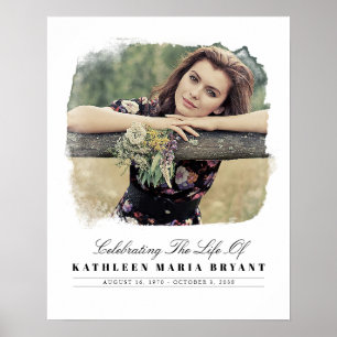 Celebration Of Life with Photo Funeral Ceremony Poster