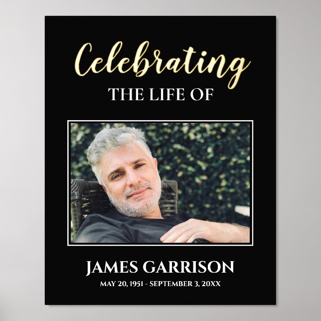 Celebration Of Life with Photo Memorial Foil Prints (Front)