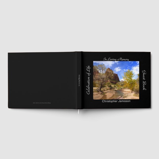 Celebration of Life Zion National Park Peaceful  Guest Book (Full)