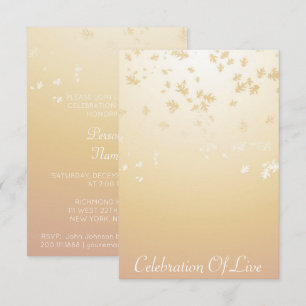 Celebration of Live Vip Ombre Ivory Invitation
