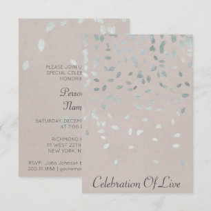 Celebration of Live Vip Silver Pastel Invitation
