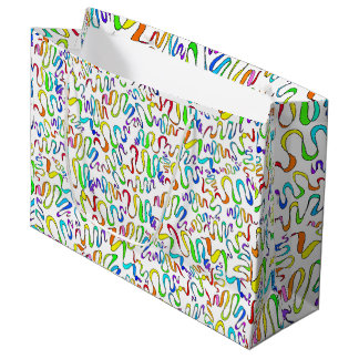 Celebration (on white) large gift bag