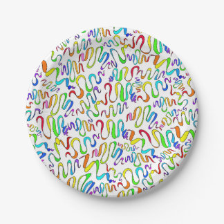 Celebration (on white) paper plate