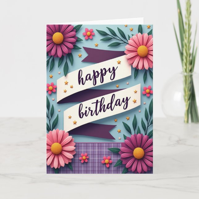 Celebration Paper Cut Card (Front)