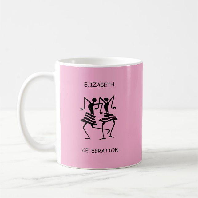 Celebration, Pink Coffee Mug (Left)