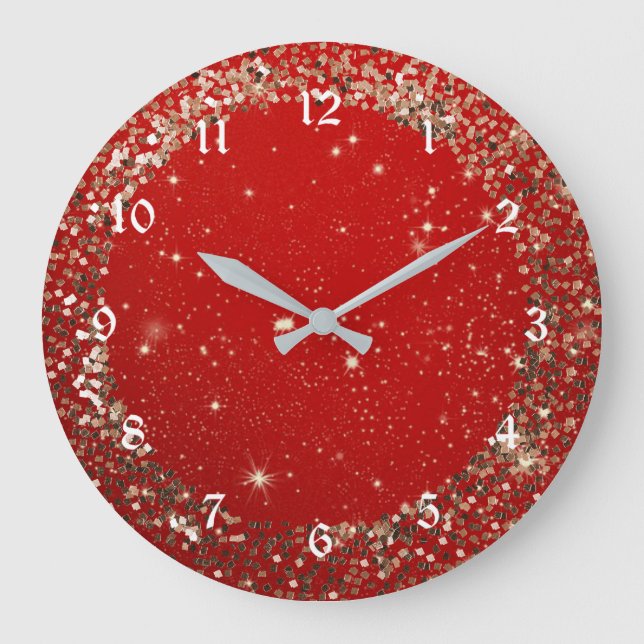 Celebration red large clock (Front)