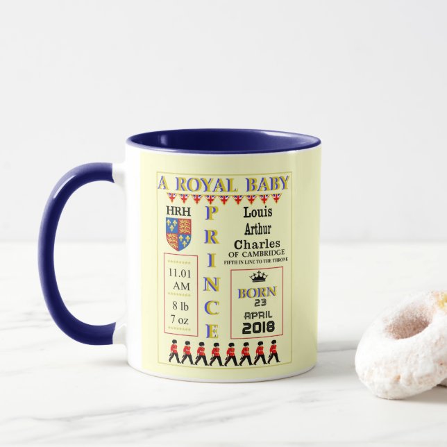 Celebration Royal Prince Louis of Cambridge Mug (With Donut)