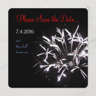 Celebration Save-the-date red/white/blue 5 Save The Date