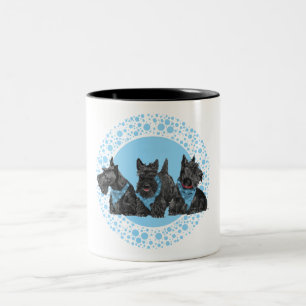 Celebration Scotties in Blue Two-Tone Coffee Mug