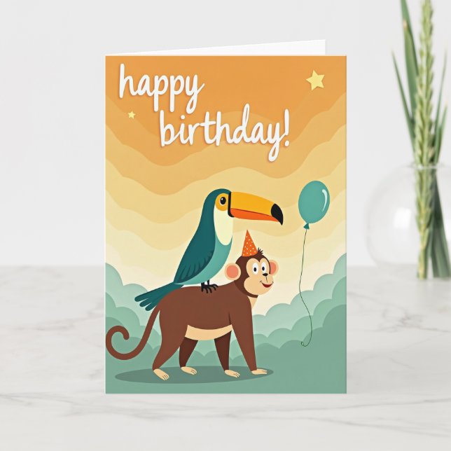 Celebration Sky Birthday Card (Front)