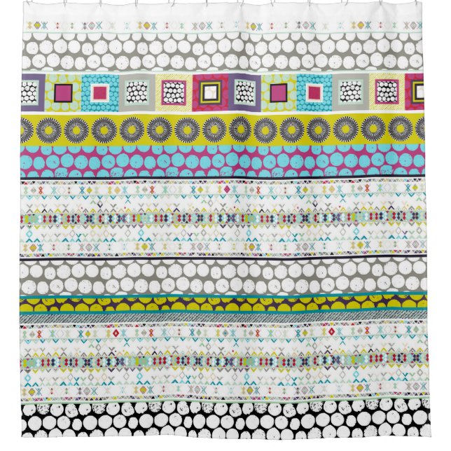 celebration stripe shower curtain (Front)