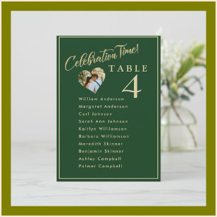 Celebration Time Wedding Photo Seating Plan Cards 