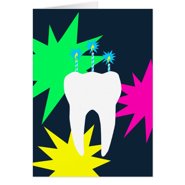 Celebration Tooth with Candles (Front)