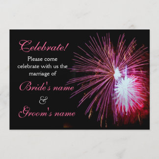 Celebration Wedding Pink 2 Invitation