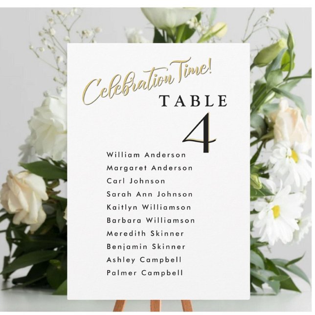 Celebration Wedding Seating Plan Cards Guest Names (Creator Uploaded)
