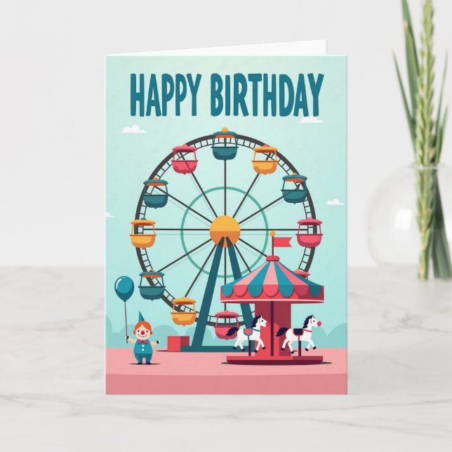 Celebration Wheel Birthday Card (Front)