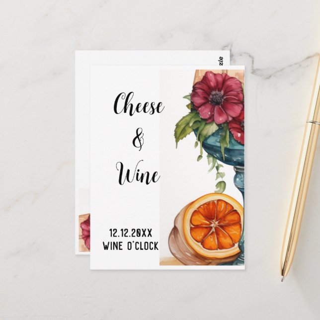 Celebration Wine and Cheese New Home Postcard (Front/Back In Situ)