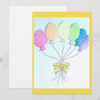 Celebrations birthdays balloons blank card