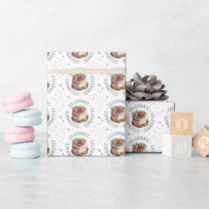 Celebrations, Cakes and Confetti Wrapping Paper