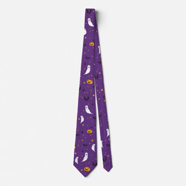Celebrations Street - Halloween (purple) Tie (Front)