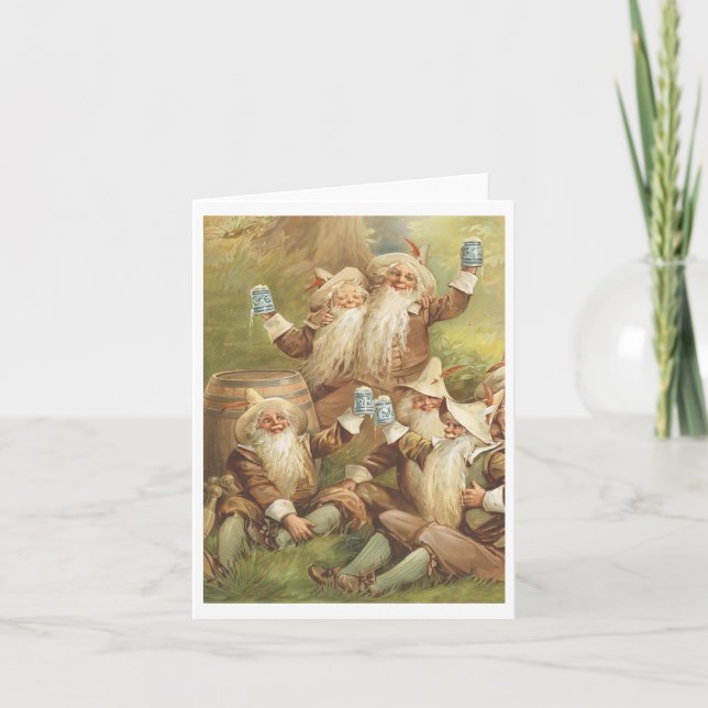 Celebratory Gnomes Note Card (Front)