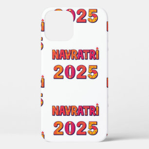 Celebratory “NAVRATRI 2025” Colorful Typography  iPhone 12 Case