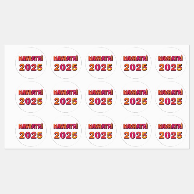 Celebratory “NAVRATRI 2025” Colourful Typography  (Sheet)