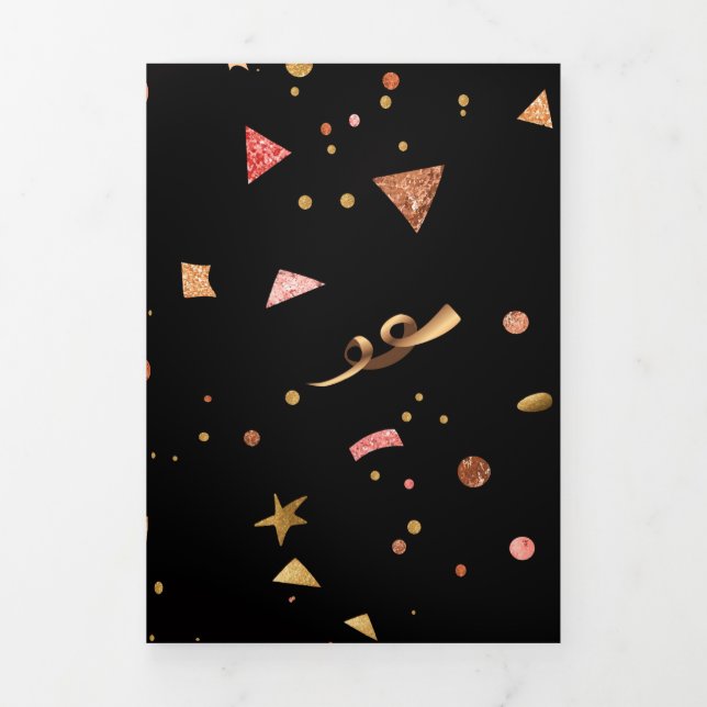 Celebratory Ornaments 2 Tri-Fold Holiday Card (Cover)