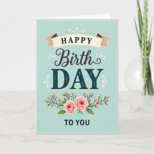 Celebratory Typographic Card