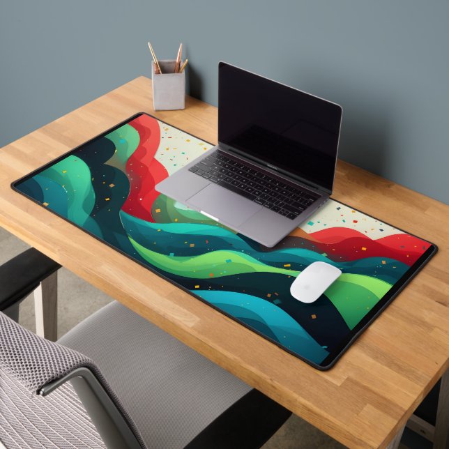 Celebratory Wave Fusion Desk Mat (Office 2)