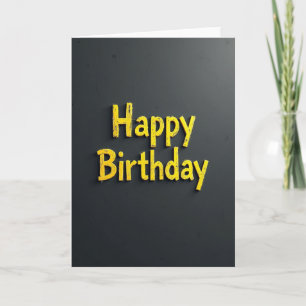Celebratory Yellow Birthday Card