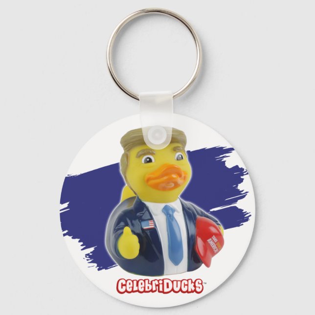 CelebriDucks Donald Rubber Duck Key Ring (Front)