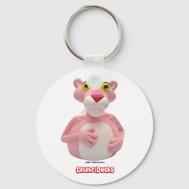 CelebriDucks Rubber Duck Pink Panther Key Ring (Front)