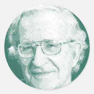 celebrities noam chomsky 2 classic round sticker