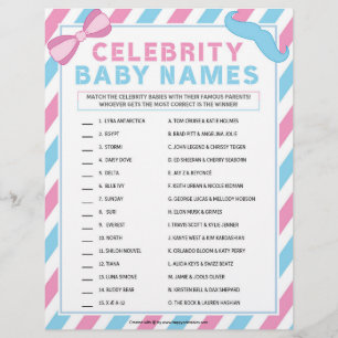 Celebrity Baby Names [Gender Surprise] Custom Letterhead