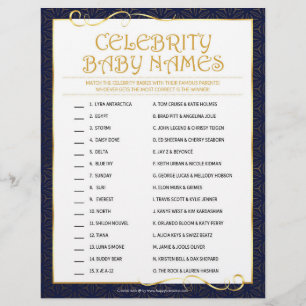 Celebrity Baby Names [Golden Blue] Custom Letterhead