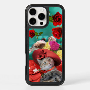 CELEBRITY CAT PRINCESS TATUS, RED HAT WITH PIGEON
