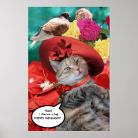 CELEBRITY CAT PRINCESS TATUS WITH RED HAT AND DOVE