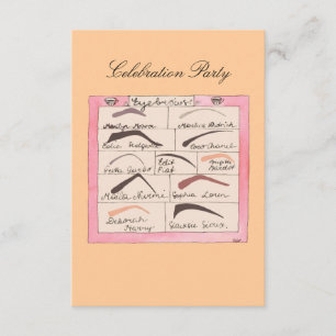 Celebrity Eyebrows ~  Invitations / RSVP