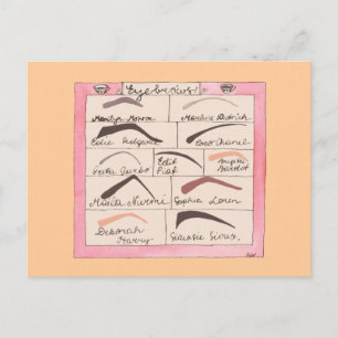 Celebrity Eyebrows ~ Postcard / Invitations
