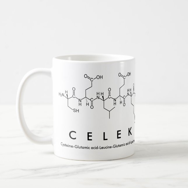 Celek peptide name mug (Left)