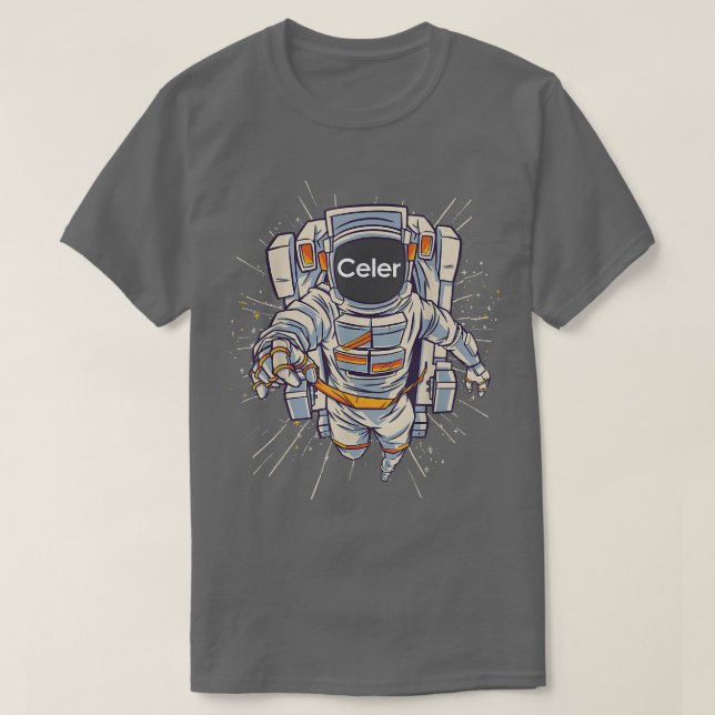 Celer Crypto Tee, Celer Astronaut to Moon  T-Shirt (Design Front)