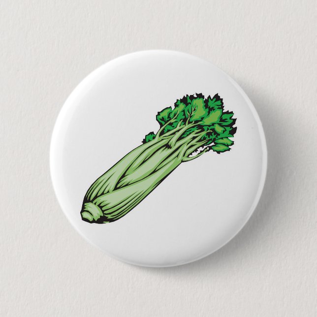celery 6 cm round badge (Front)