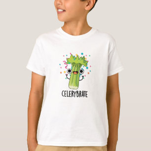 Celery-brate Funny Veggie Celery Pun  T-Shirt