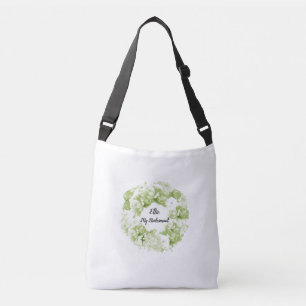 Celery Green Floral Wreath Bridesmaid Tote Bag