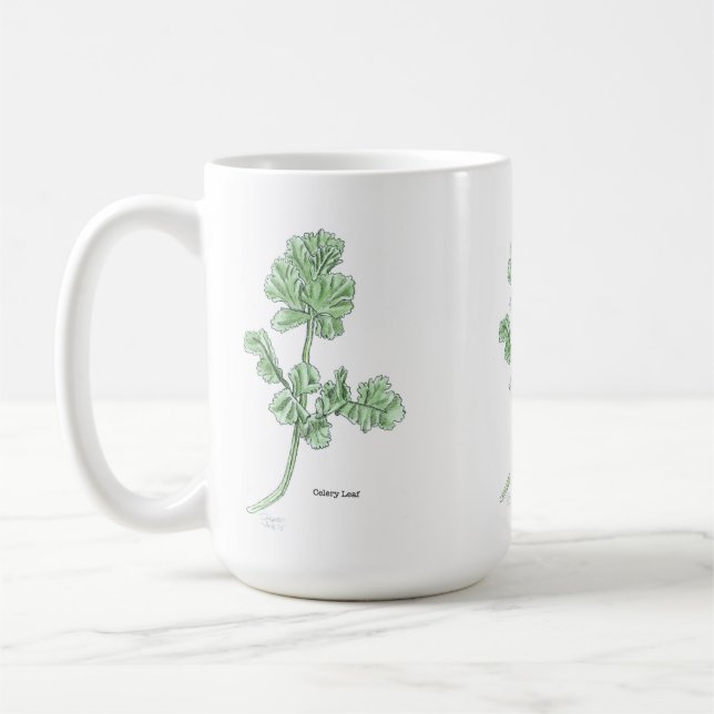 Celery Leaf Coffee Mug (Left)