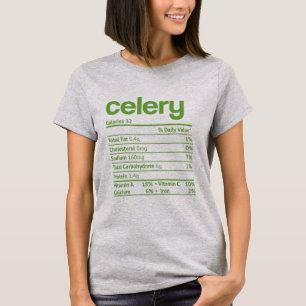 Celery Nutrition Fact Funny Thanksgiving T-Shirt